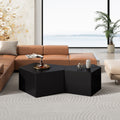 Gdfstudio Kaiven Geometric Nesting Wood Coffee Table Set With Storage