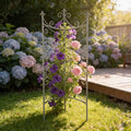 Gdfstudio Larkin Hale 68 Iron Garden Fence Panel With Ground Spikes Vintage Multipurpose Garden Fence