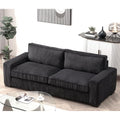 Gdfstudio Lysander Croft Corduroy 3 Seater Couch With Deep Seat Square Arms Sofa