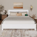 Gdfstudio Miles Donovan Farmhouse Bed With Led Lighting Usb Charging And Under Bed Storage