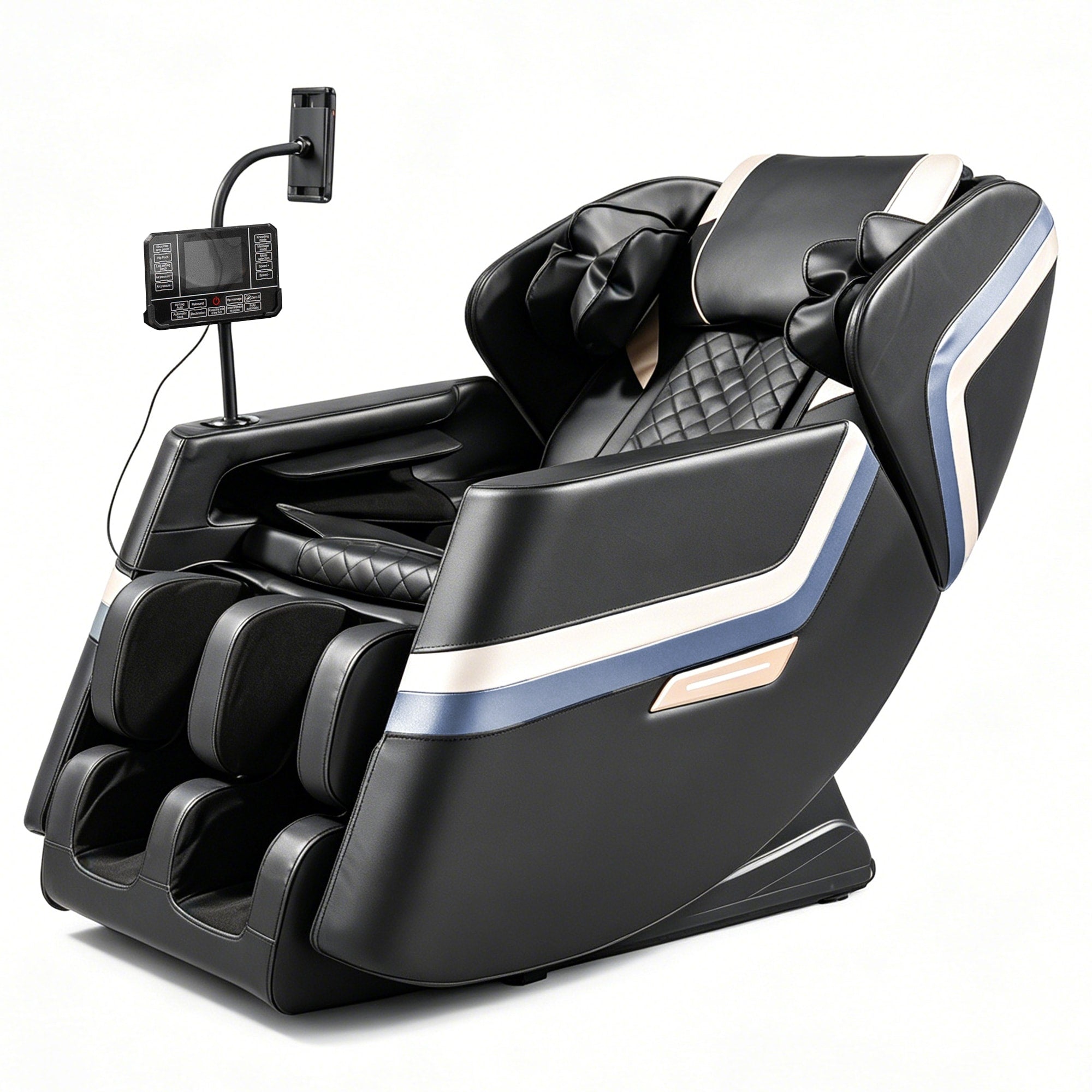 Gdfstudio Oliver Zero Gravity Massage Chair Recliner 5 Auto Modes Full Body Air Pressure Remote Massage Chair