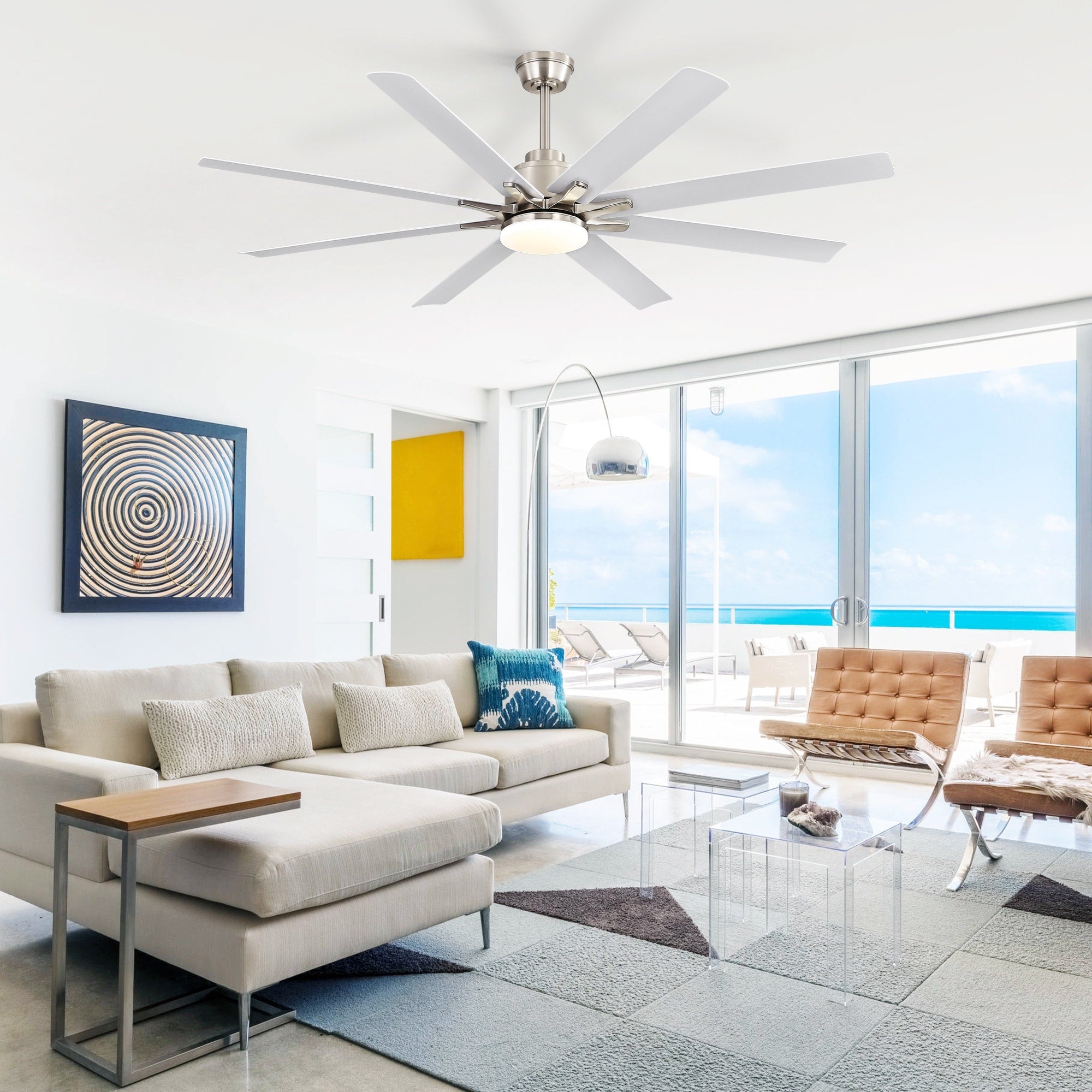Gdfstudio Orion 52 Smart Ceiling Fan With 8 Abs Blades Voice Remote App Control Reversible Dc Motor