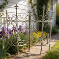 Gdfstudio Peregrine Vance 31 Iron Garden Fence Panel With Anti Rust Coating Vintage Style Fence Pannels