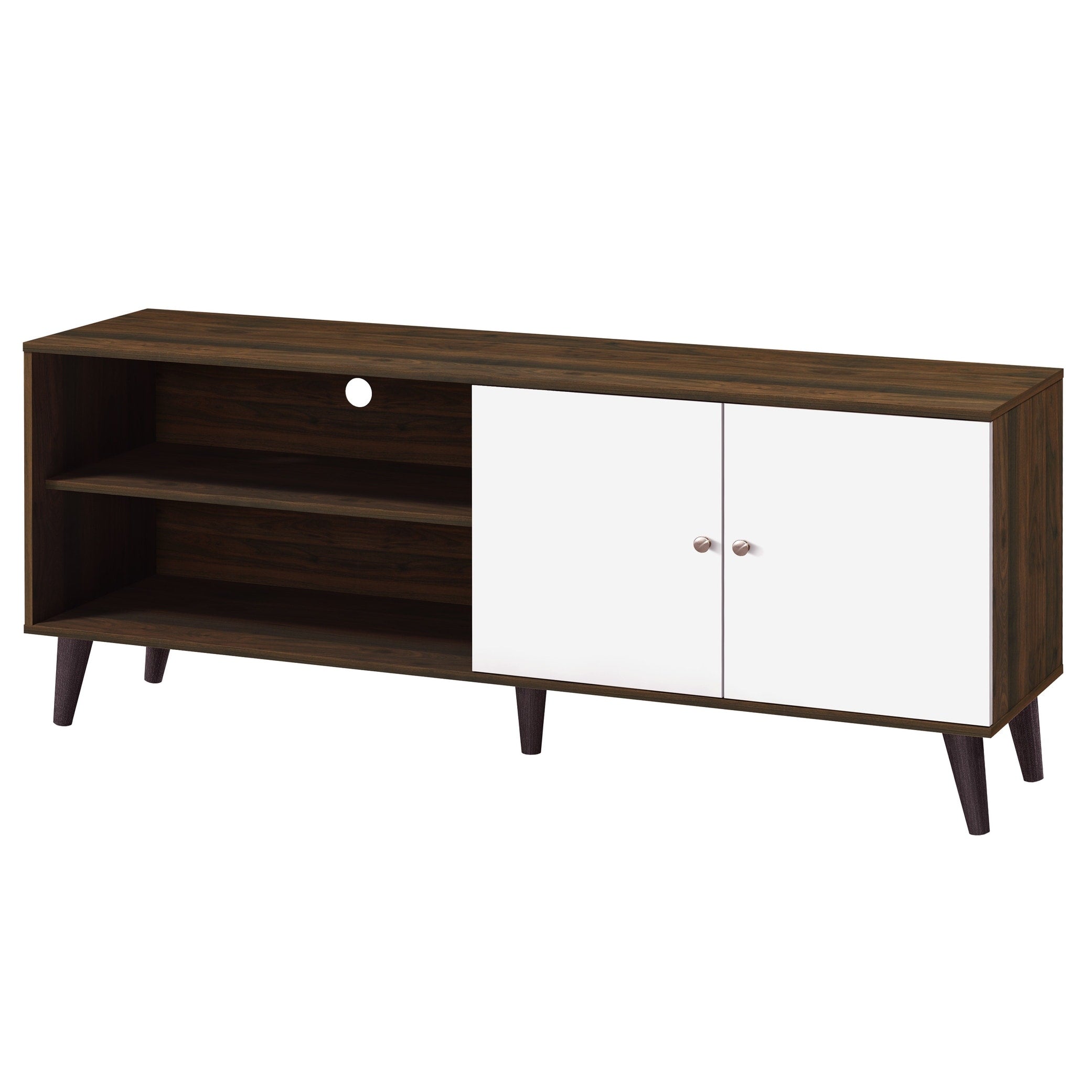 Gdfstudio Rowan Emrys Amidon Tv Stand For Tvs Up To 63 With 2 Shelves And 1 Cabinet