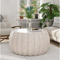 Gdfstudio Sylas Magnesium Oxide Coffee Table For Indoor Outdoor With Stylish Round Design