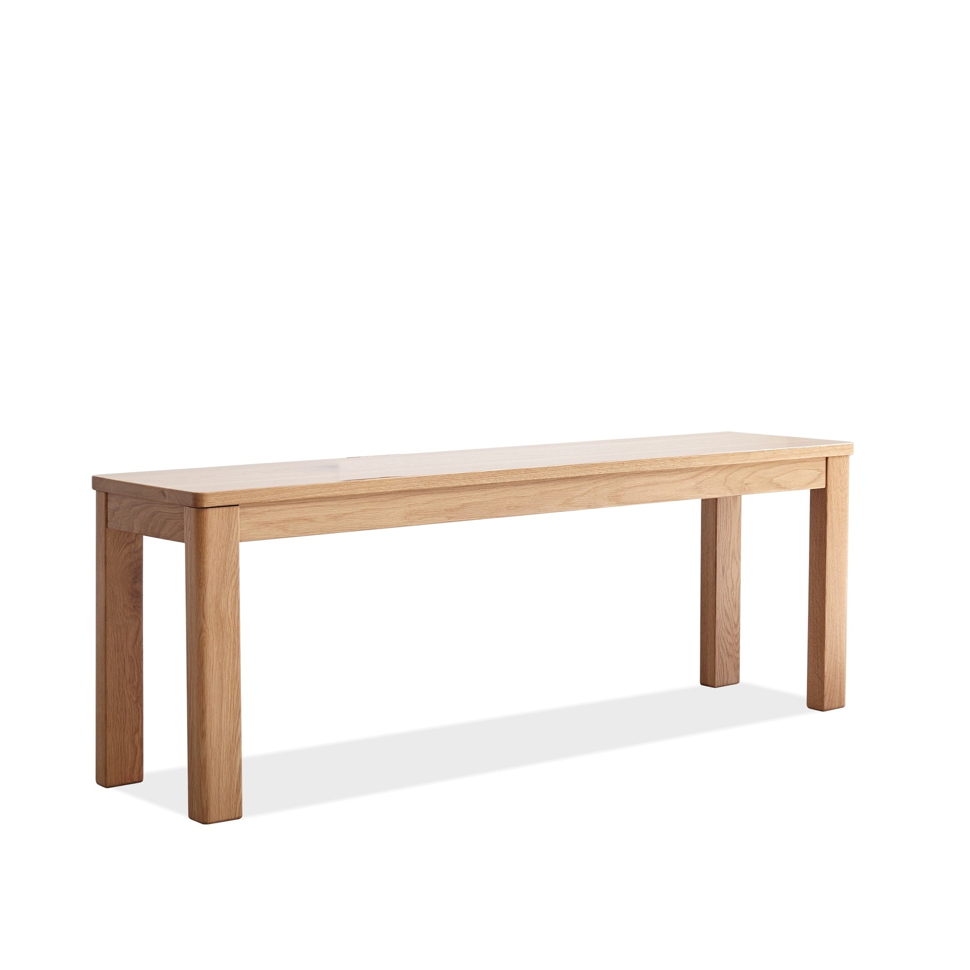 Gdfstudio Thalric Solid Oak Wood Dining Bench With Reinforced Base And Spacious Seating
