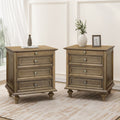 Gdfstudio Vespertine Solid Wood 4 Drawer Nightstand With Pull Out Tray