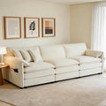 Gdfstudio Wren 109 Oversized Deep Seat Chenille Cloud Couch 3 Seater Modular With 3 Pillows