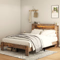 Gdfstudio Wren Platform Bed Frame With Storage Led Headboard 2 Usb Ports Noise Free