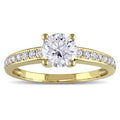 Miadora 14K Yellow Gold Certified 1 1 6Ct Tdw Diamond Engagement Ring Gia White