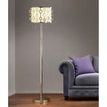 Glimmer 61.5 H 2 Light Metal Shade With Crystals Floor Lamp 61 H
