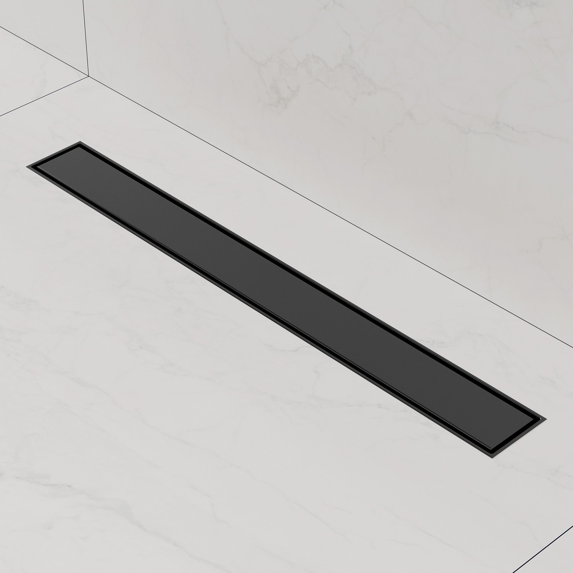 Grandjoy 24 Inch Stainless Steel Linear Shower Drain With Removable Grate And Fast Drainage System