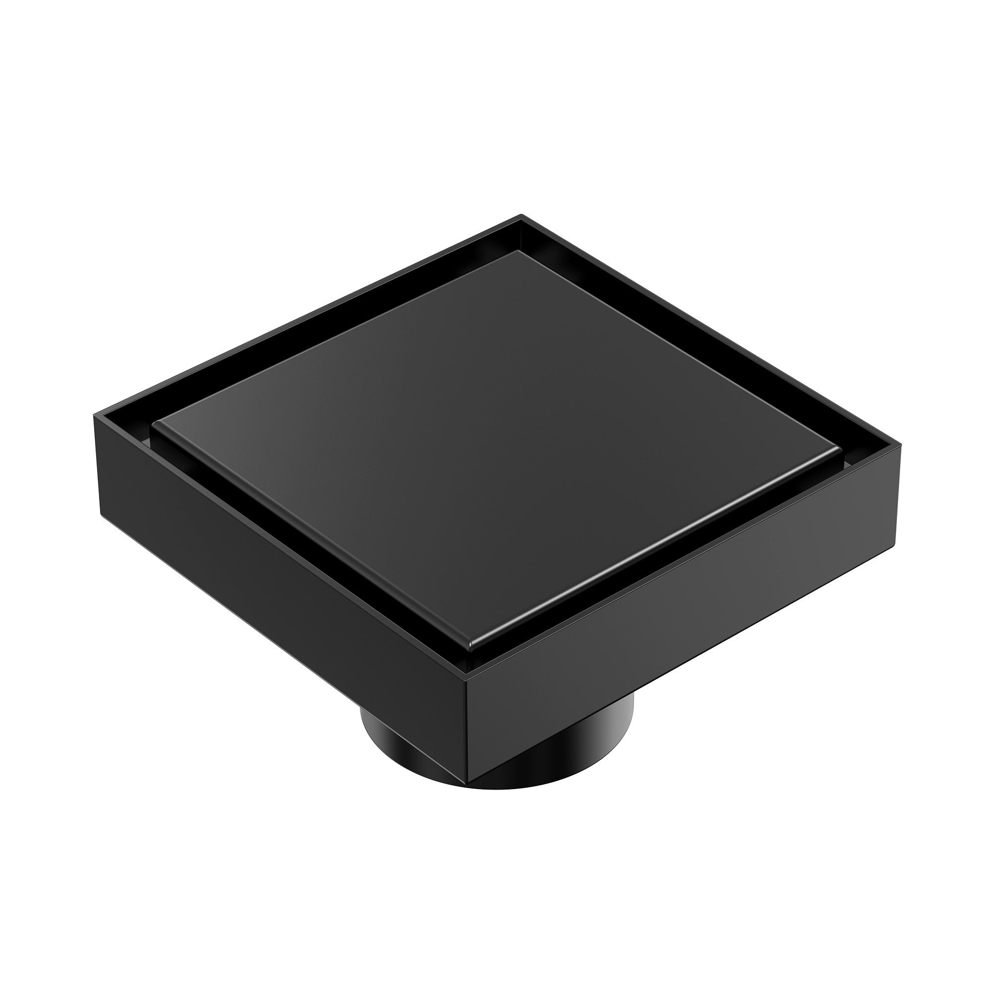 Grandjoy 4 Inch Square Stainless Steel Shower Floor Drain With Anti Odor And Fast Drainage System