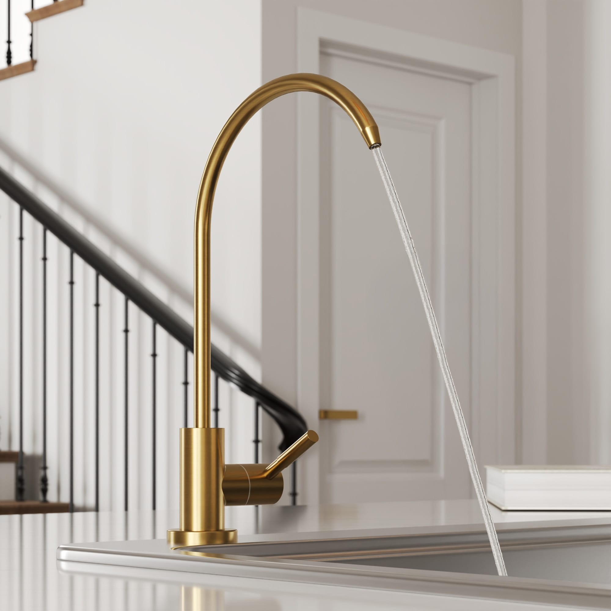 Grandjoy Modern High Arc Pull Down Kitchen Faucet Single Handle Sprayer With Stream Spray Modes