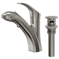 Grandjoy Single Handle Bathroom Faucet With Pull Out Sprayer 2 Mode Vanity Faucet And Pop Up Drain