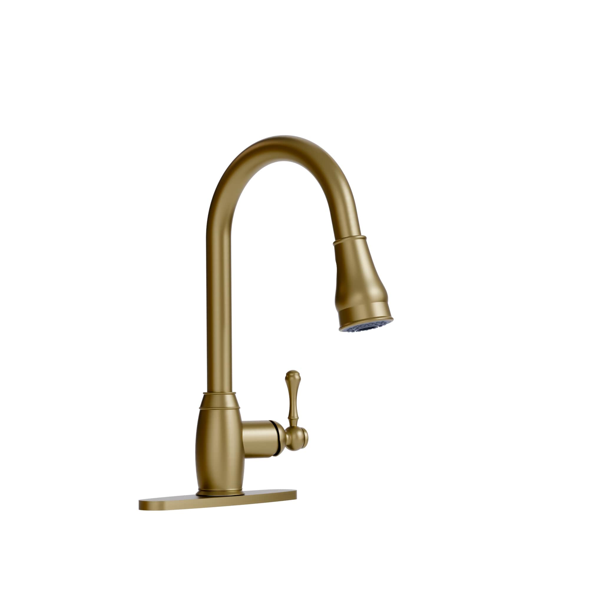 Grandjoy Single Handle Pull Down Kitchen Faucet With High Arc Spout And Dual Function Sprayer