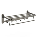 Grandjoy Stainless Steel Swing Arm Double Towel Rack With Robe Hook