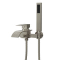 Grandjoy Wall Mount Waterfall Bathtub Faucet With Handheld Shower And Single Handle Valve Included