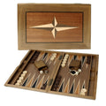 Gse 21 Premium Wooden Inlay Backgammon Board Game Set Portable Folding Backgammon Board Game With Game Pieces