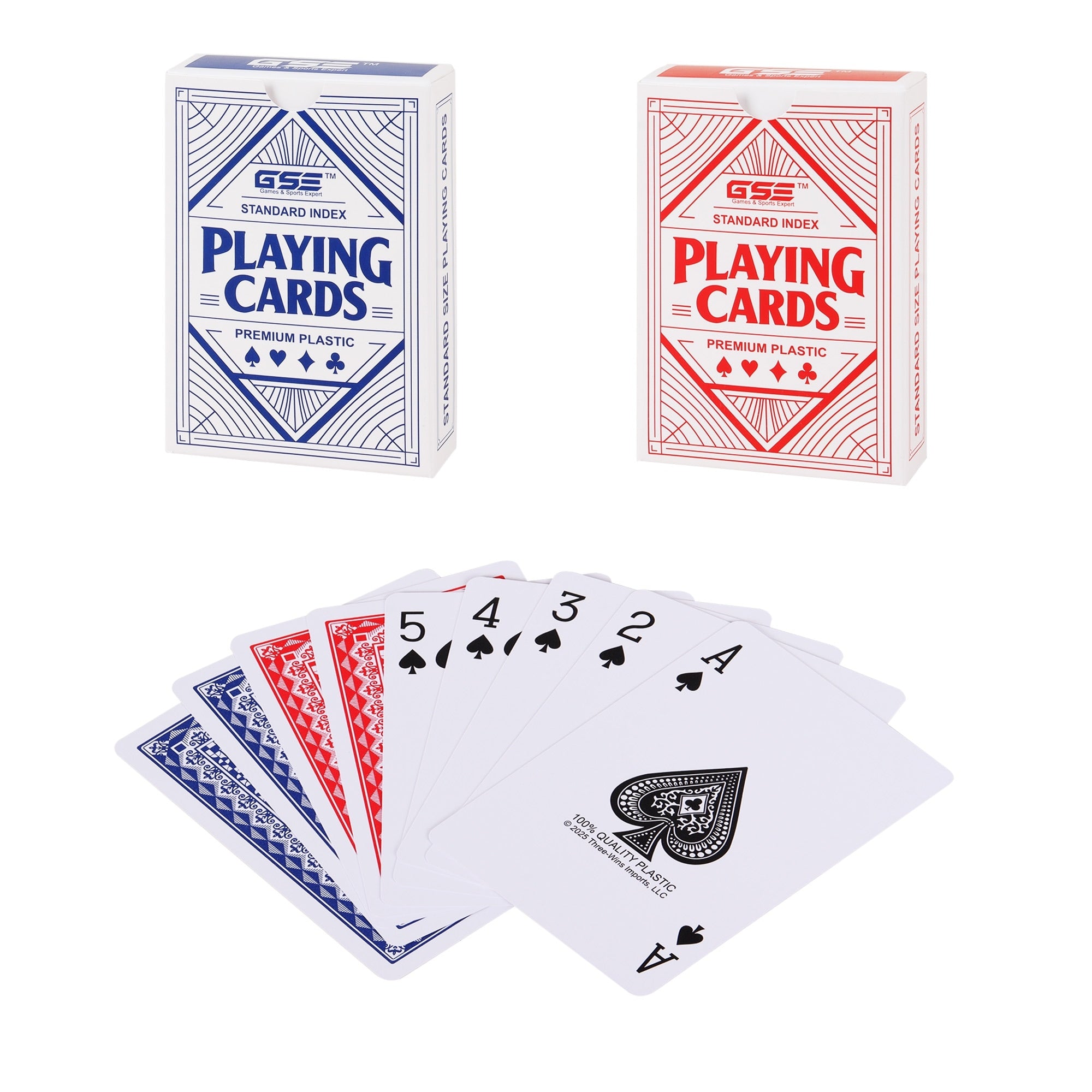 Gse Plastic Waterproof Playing Cards Poker Size Standard Regular Index