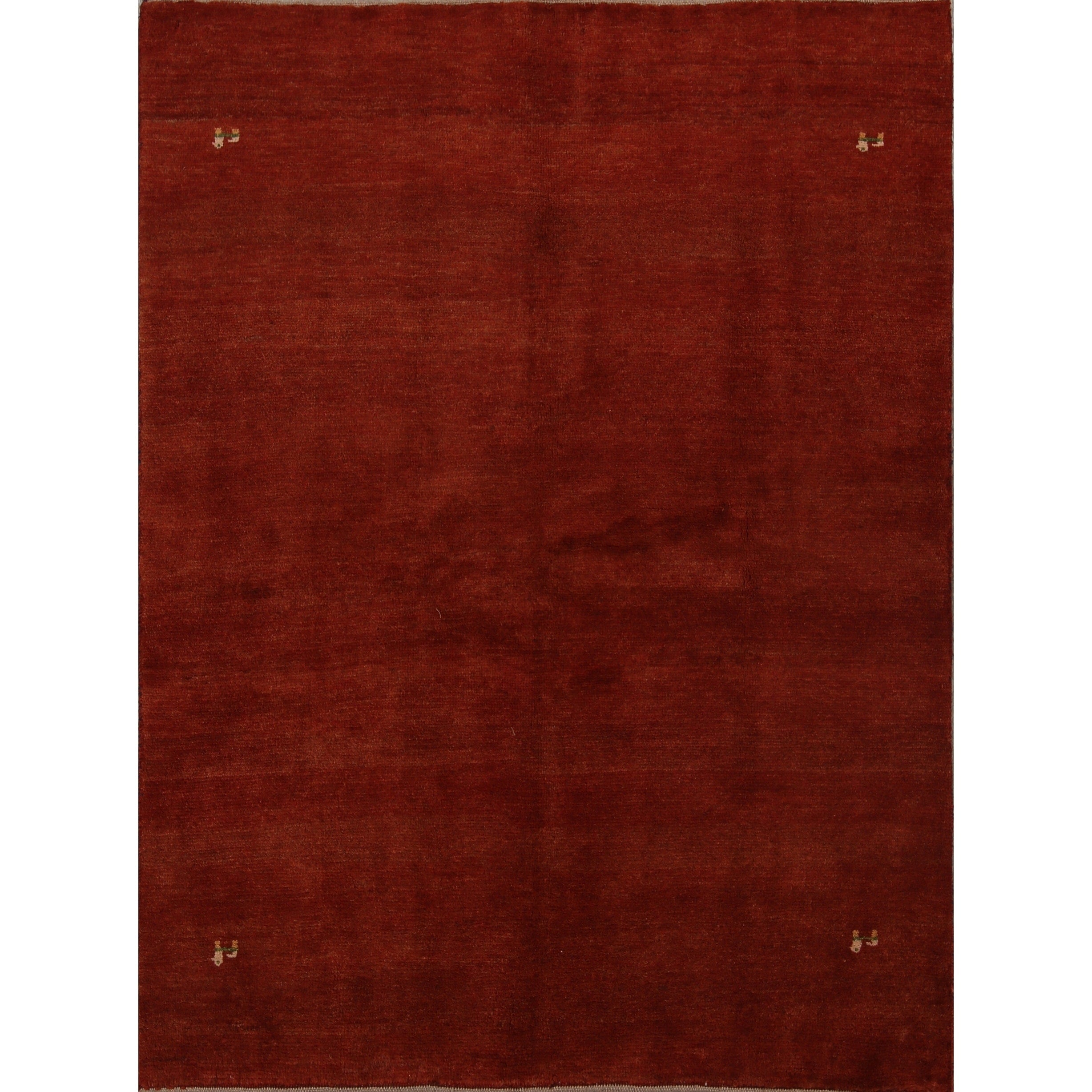 Gabbeh Modern Tribal Hand Knotted Wool Persian Area Rug 63 X 49