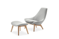 Gable High Armchair & Ottoman Set