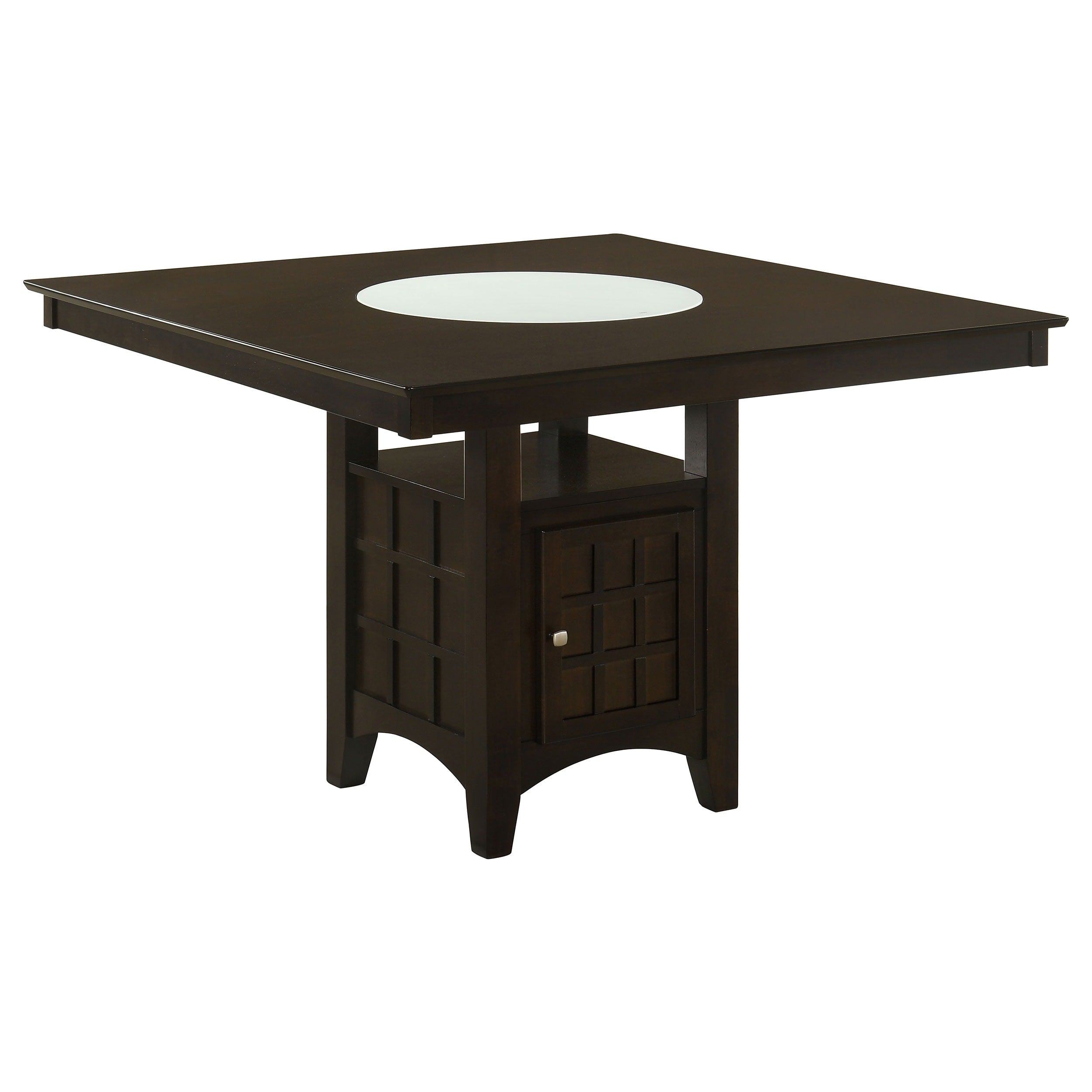 Coaster Company Cappuccino Lazy Susan Storage Dining Table Brown
