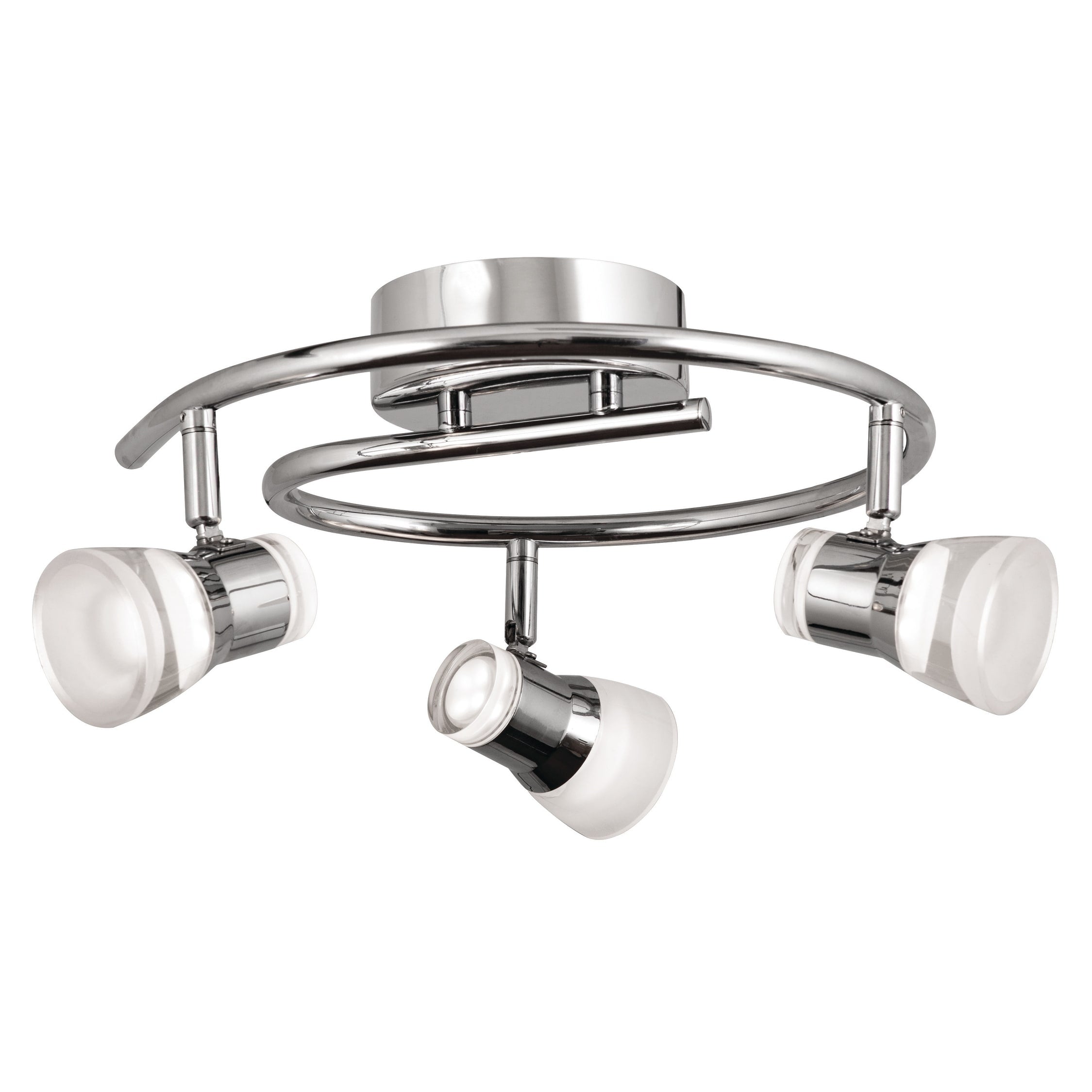 Gage 3 Light Polished Chrome Led Fixed Rail