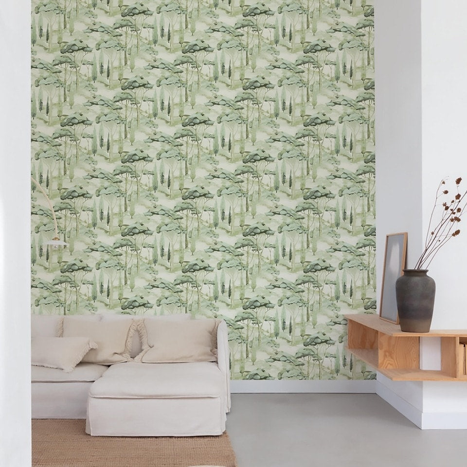 Galerie Wallcoverings Arcadia Collection Branched Trees Motive Matte Finish Vinyl On Non Woven Wallpaper Roll
