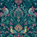 Galerie Wallcoverings Arcadia Collection Damask Bird Medallion Matte Finish Vinyl On Non Woven Wallpaper Roll