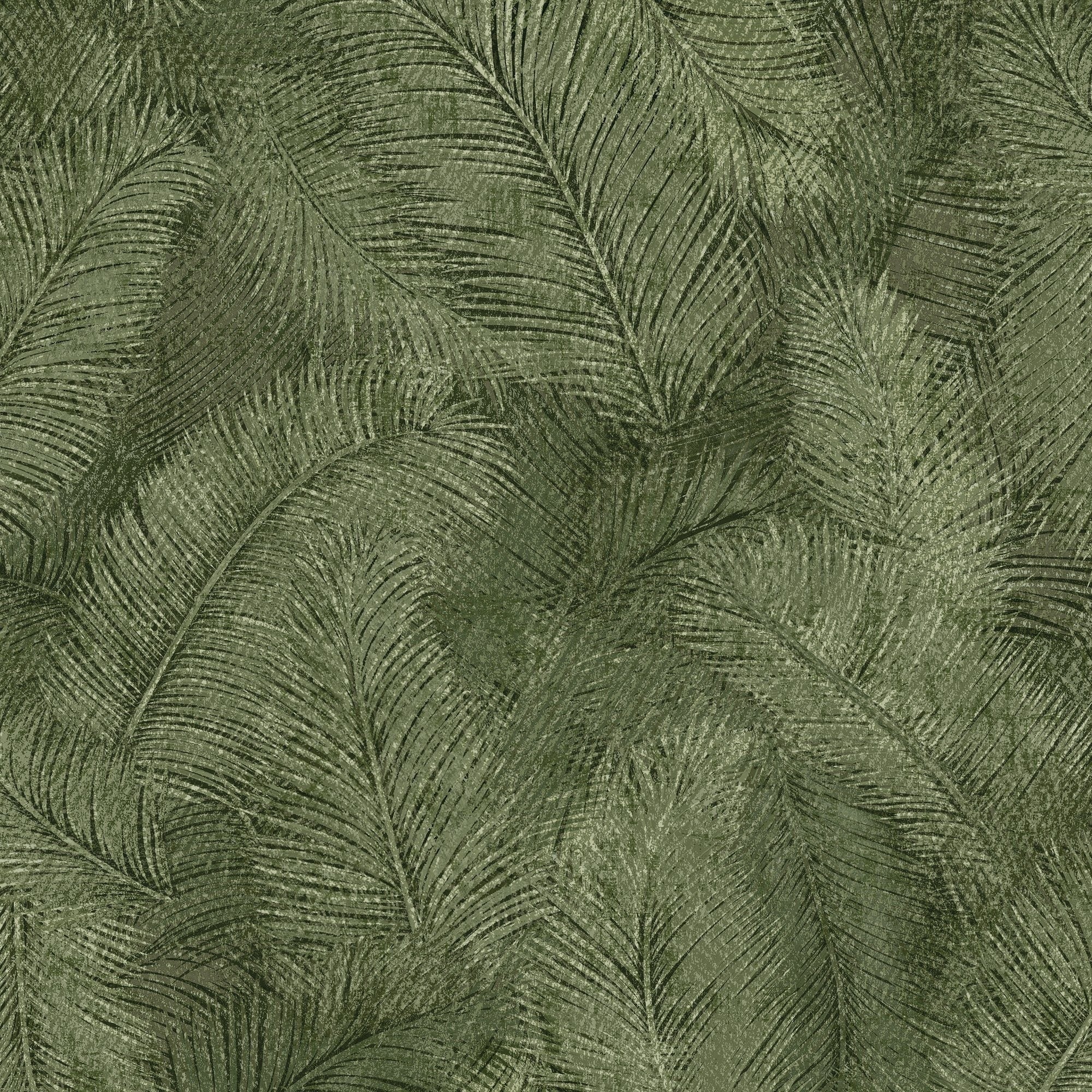 Galerie Wallcoverings Arcadia Collection Feathered Leaves Matte Finish Vinyl On Non Woven Wallpaper Roll