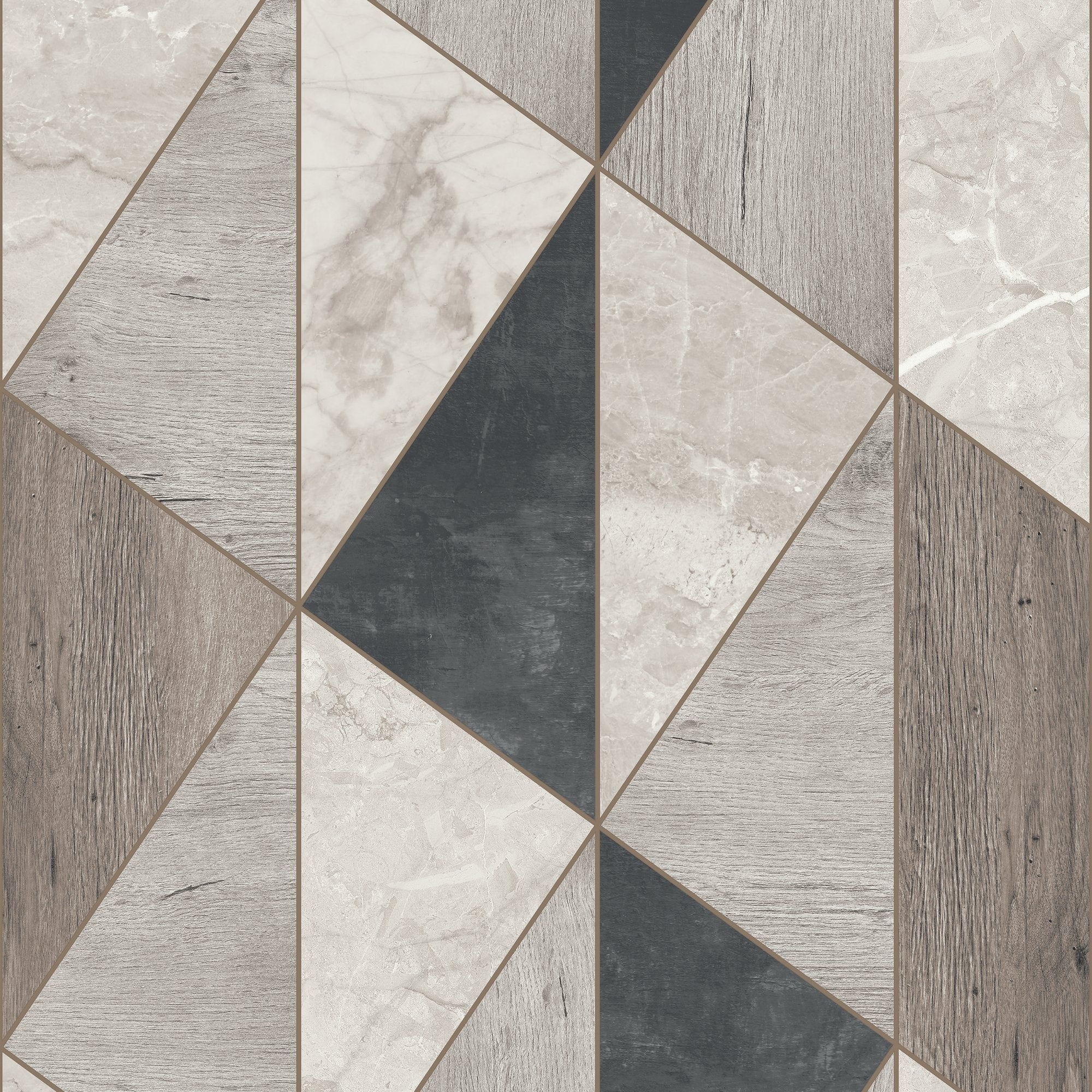 Galerie Wallcoverings Arcadia Collection Geometric Triangles Metallic Accents Finish Vinyl On Non Woven Wallpaper Roll