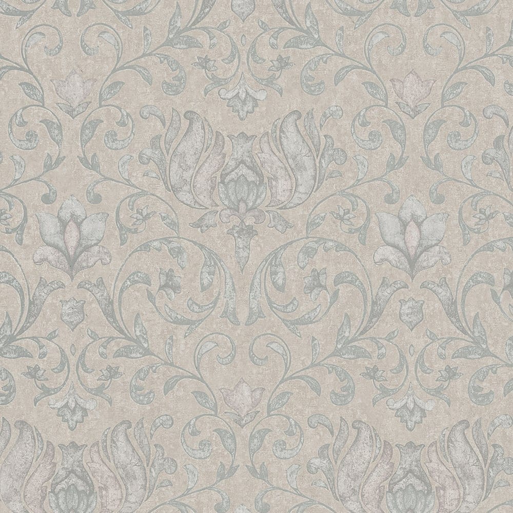 Galerie Wallcoverings City Romance Collection Floral Damask Wallpaper Roll