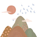 Galerie Wallcoverings Day Dreamers Collection Brown Mountain Tops 118.1 Inches Wide X 9.3 Feet High 6 Panel Wall Mural