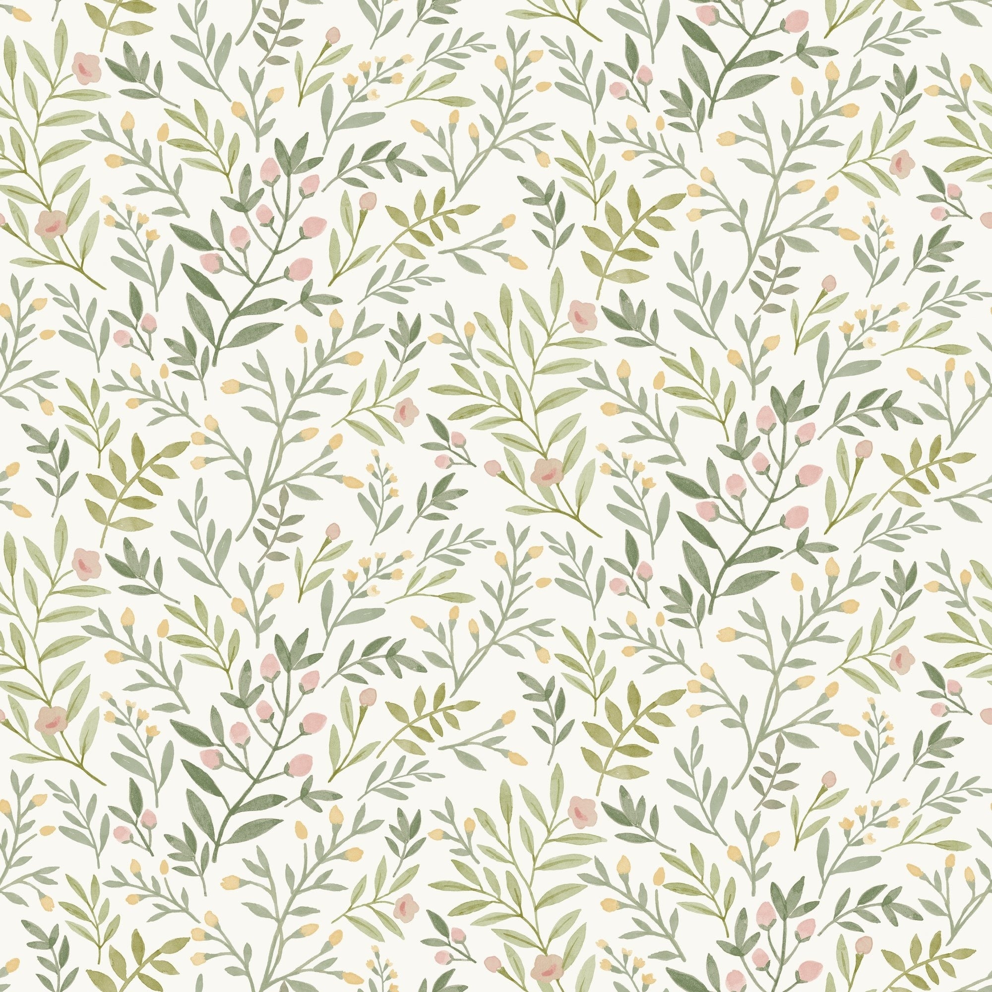 Galerie Wallcoverings Inia Collection All Over Leaf Branches Matte Finish Vinyl On Non Woven Wallpaper Roll