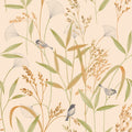 Galerie Wallcoverings Inia Collection Bird Meadow Leaf Matte Finish Vinyl On Non Woven Wallpaper Roll