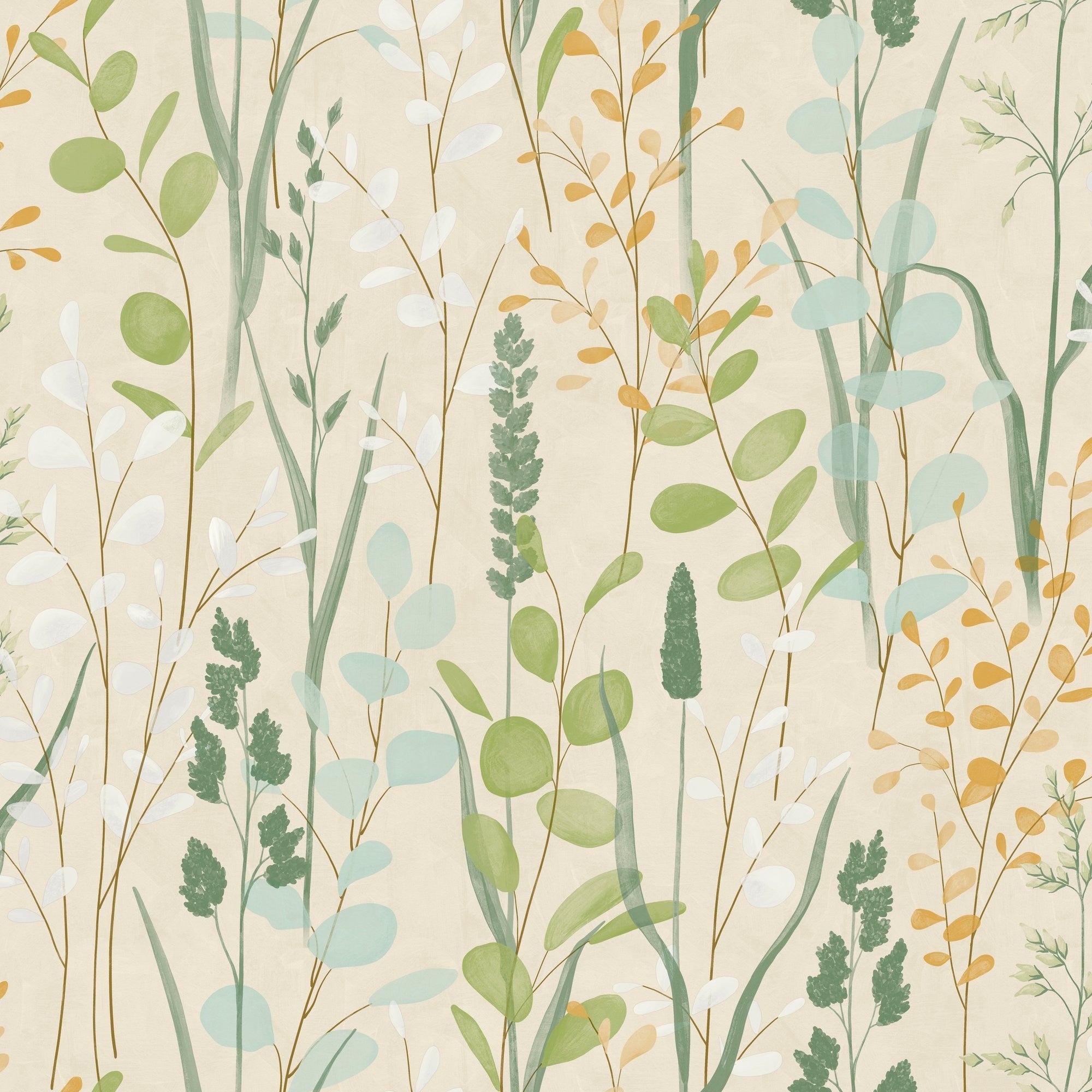 Galerie Wallcoverings Karuna Collection Meadow Leaf Matte Finish Vinyl On Non Woven Wallpaper Roll