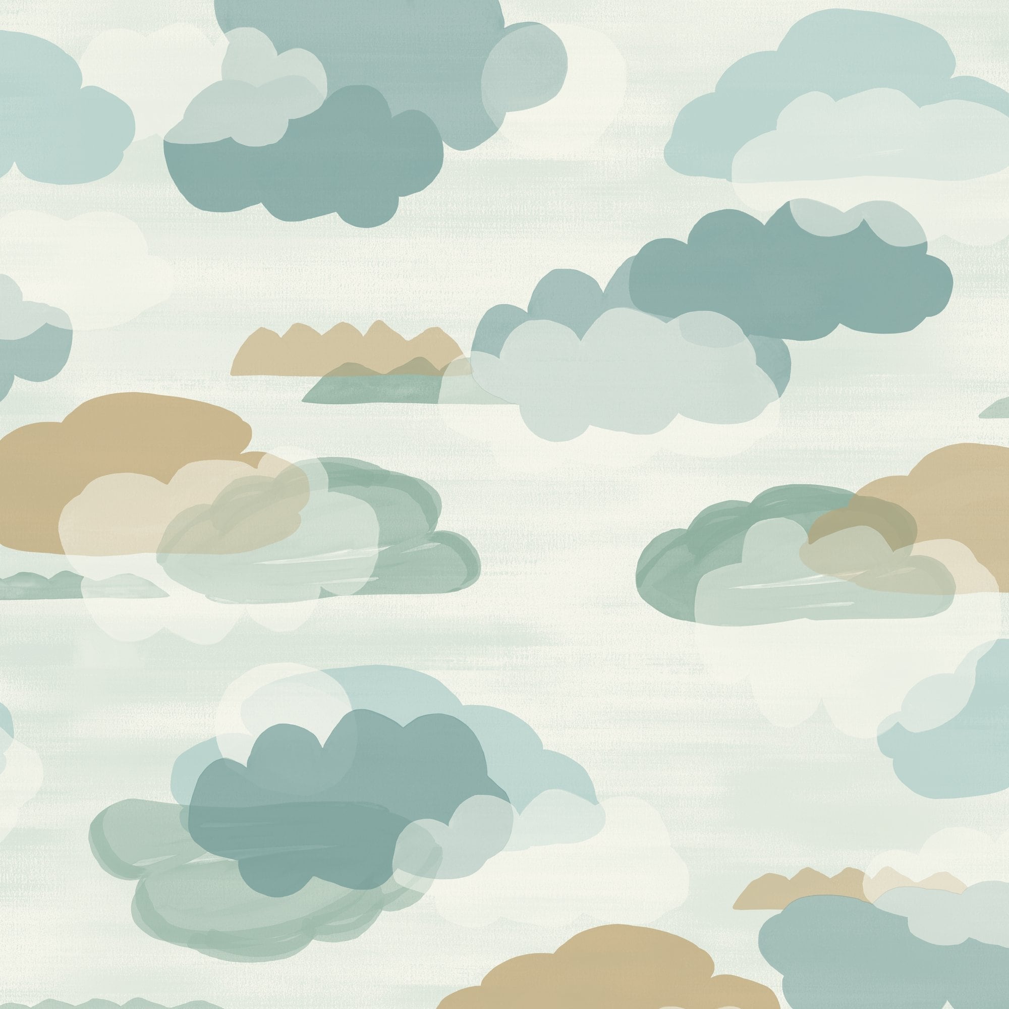 Galerie Wallcoverings Little Dreamers Collection Clouds Matte Finish Vinyl On Non Woven Wallpaper Roll