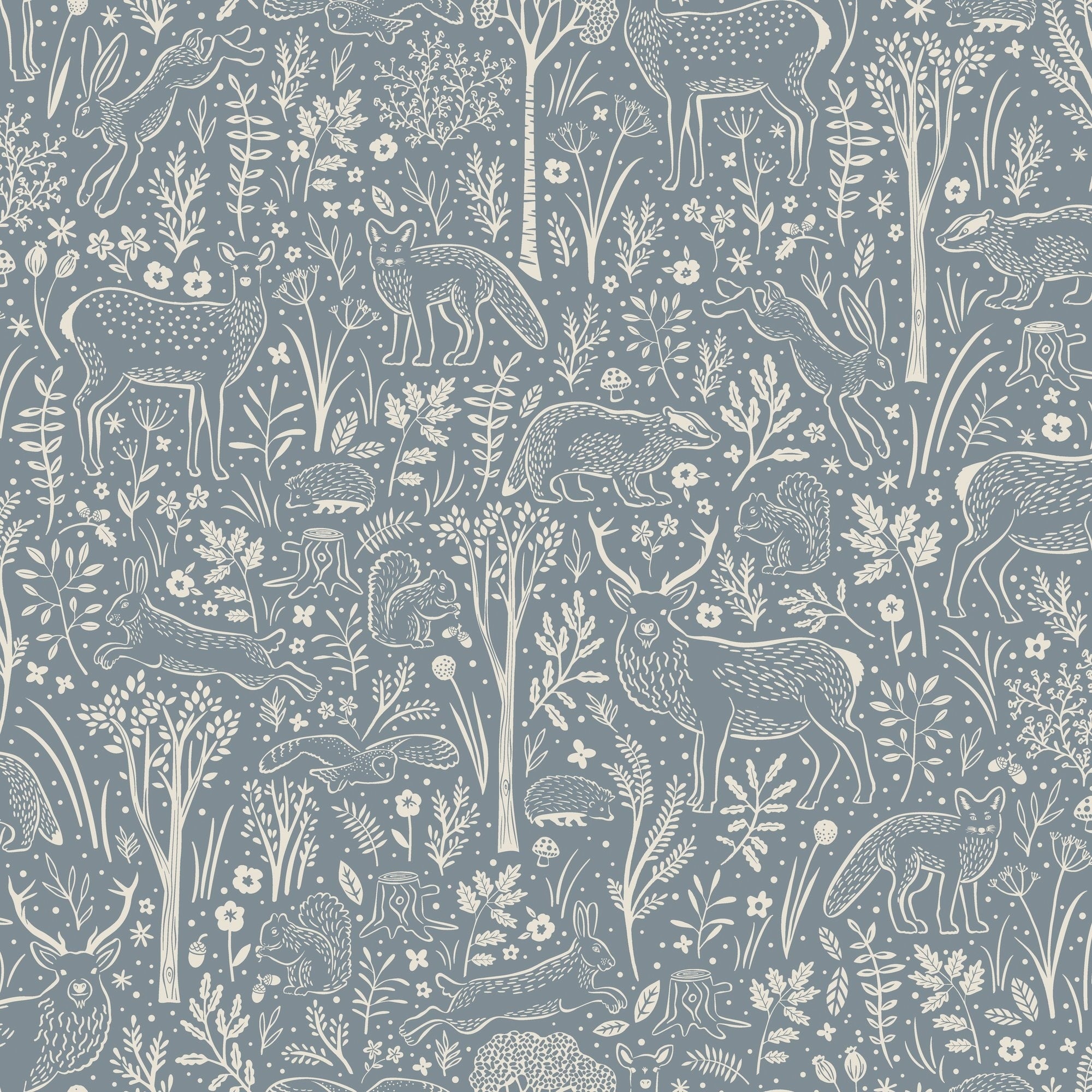 Galerie Wallcoverings Little Dreamers Collection Forest Creatures Matte Finish Vinyl On Non Woven Wallpaper Roll