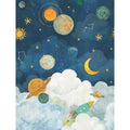 Galerie Wallcoverings Little Dreamers Collection Journey Into Space 62.5 Inches Wide X 9.18 Feet High 3 Panel Wall Mural