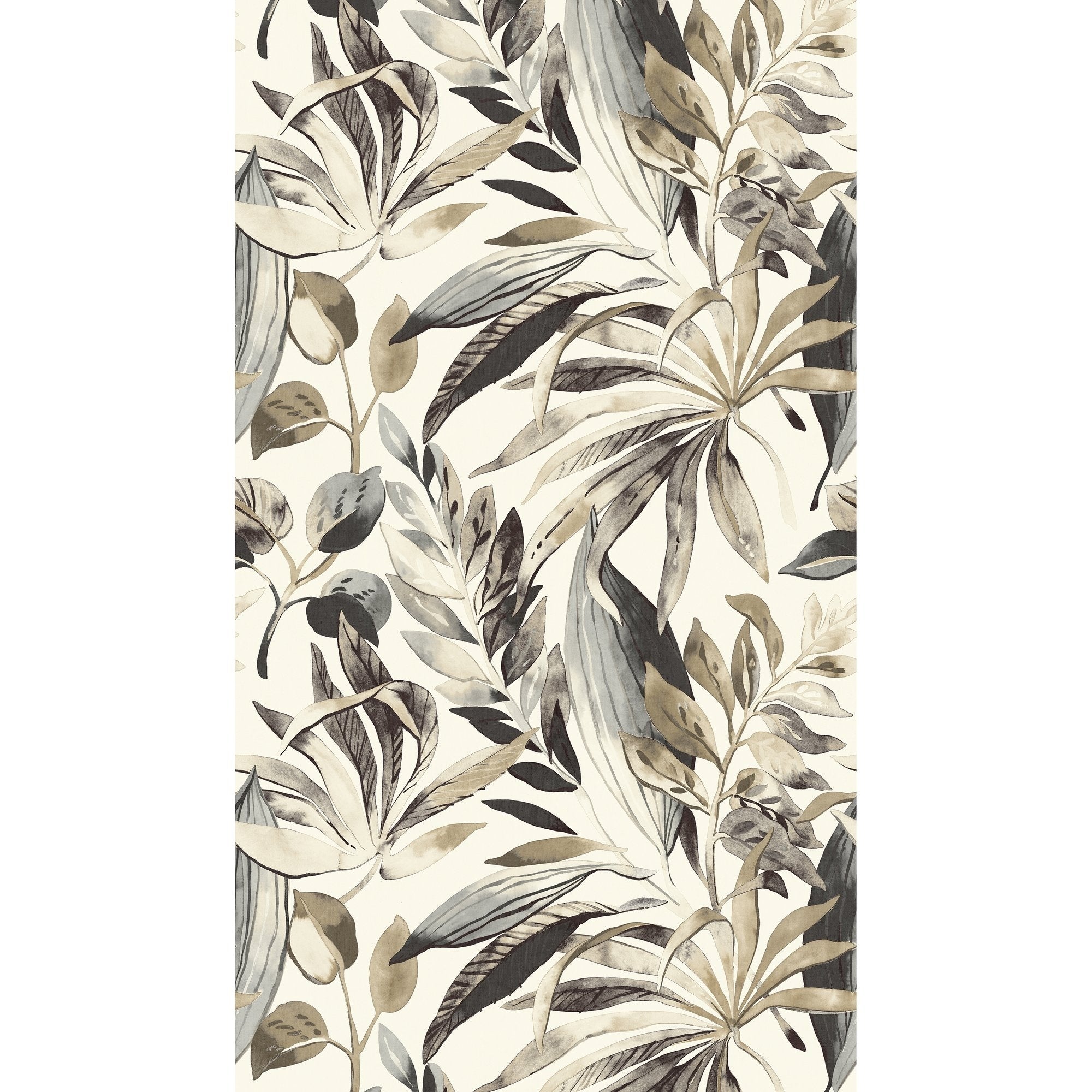 Galerie Wallcoverings Orom Ii Collection Beige Branched Leaves Motive 62.5 Inches Wide X 9.18 Feet High 3 Panel Wall Mural