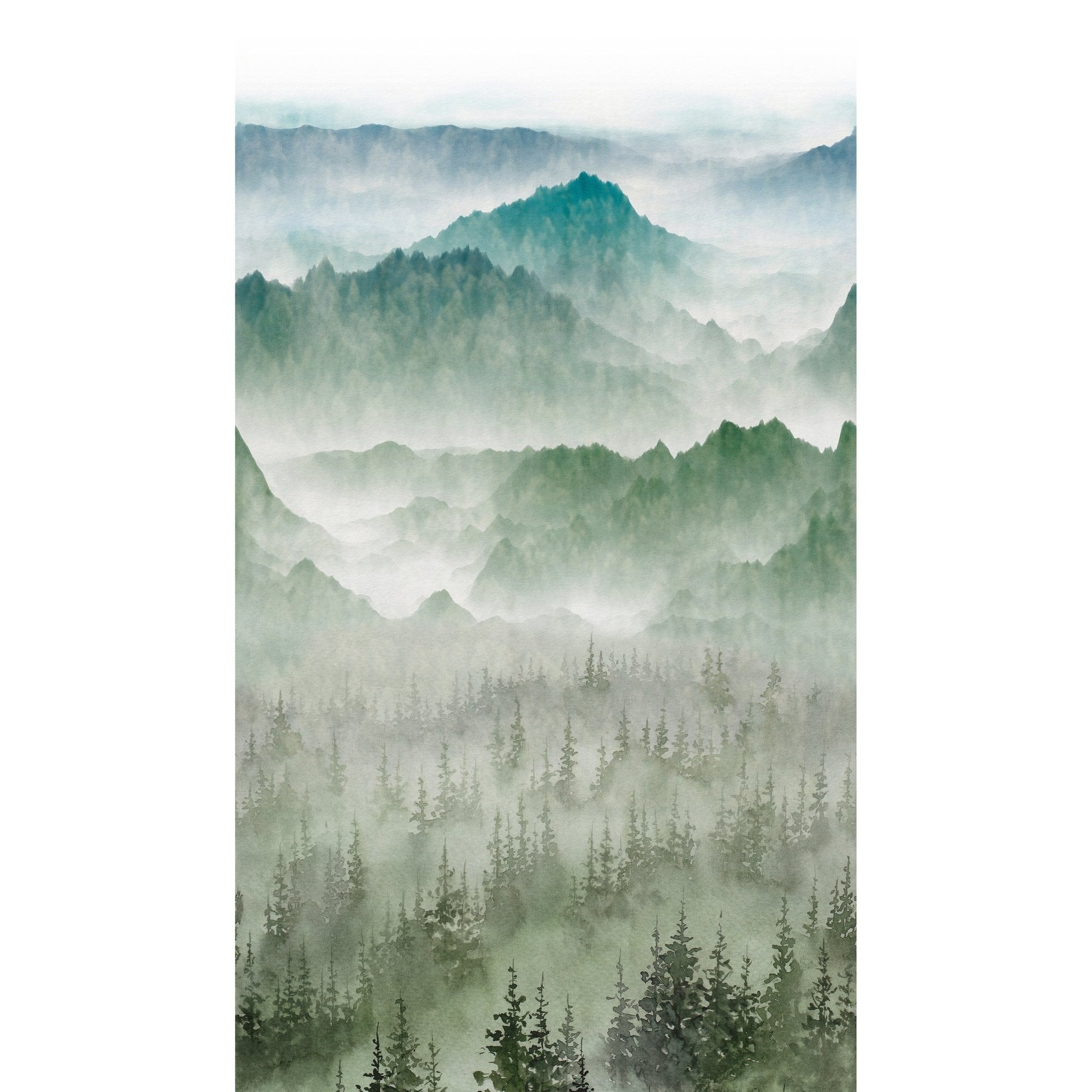 Galerie Wallcoverings Orom Ii Collection Mountains 62.5 Inches Wide X 9.18 Feet High 3 Panel Wall Mural