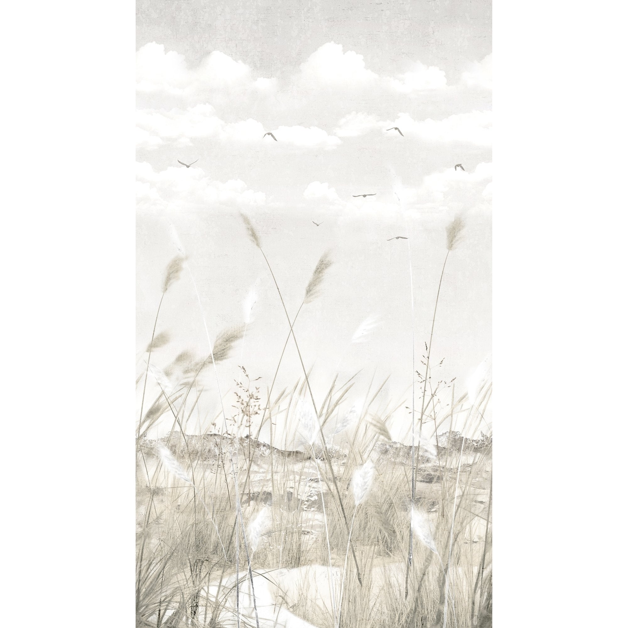 Galerie Wallcoverings Orom Ii Collection Sandy Beach 62.5 Inches Wide X 9.18 Feet High 3 Panel Wall Mural