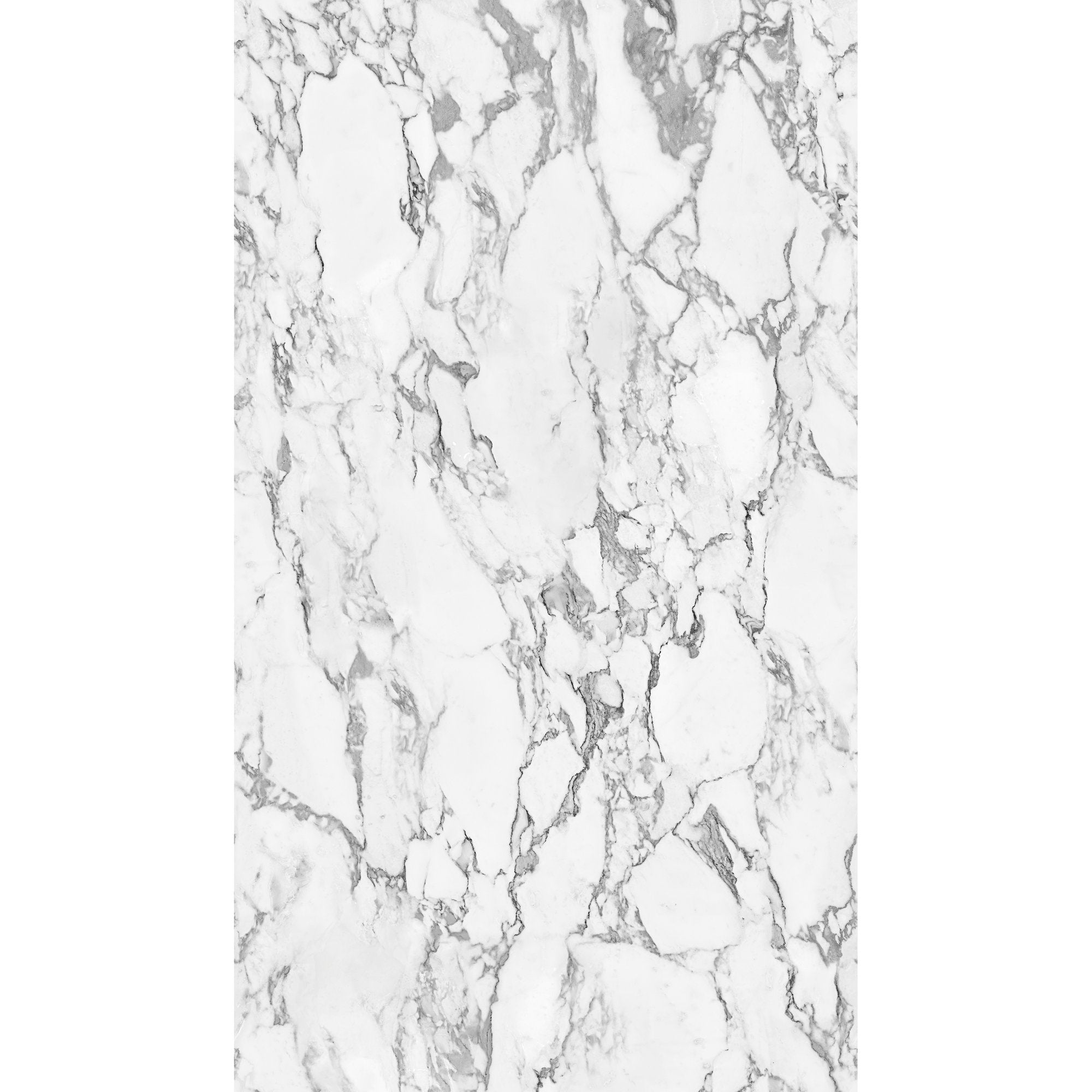 Galerie Wallcoverings Orom Ii Collection White Marble 62.5 Inches Wide X 9.18 Feet High 3 Panel Wall Mural