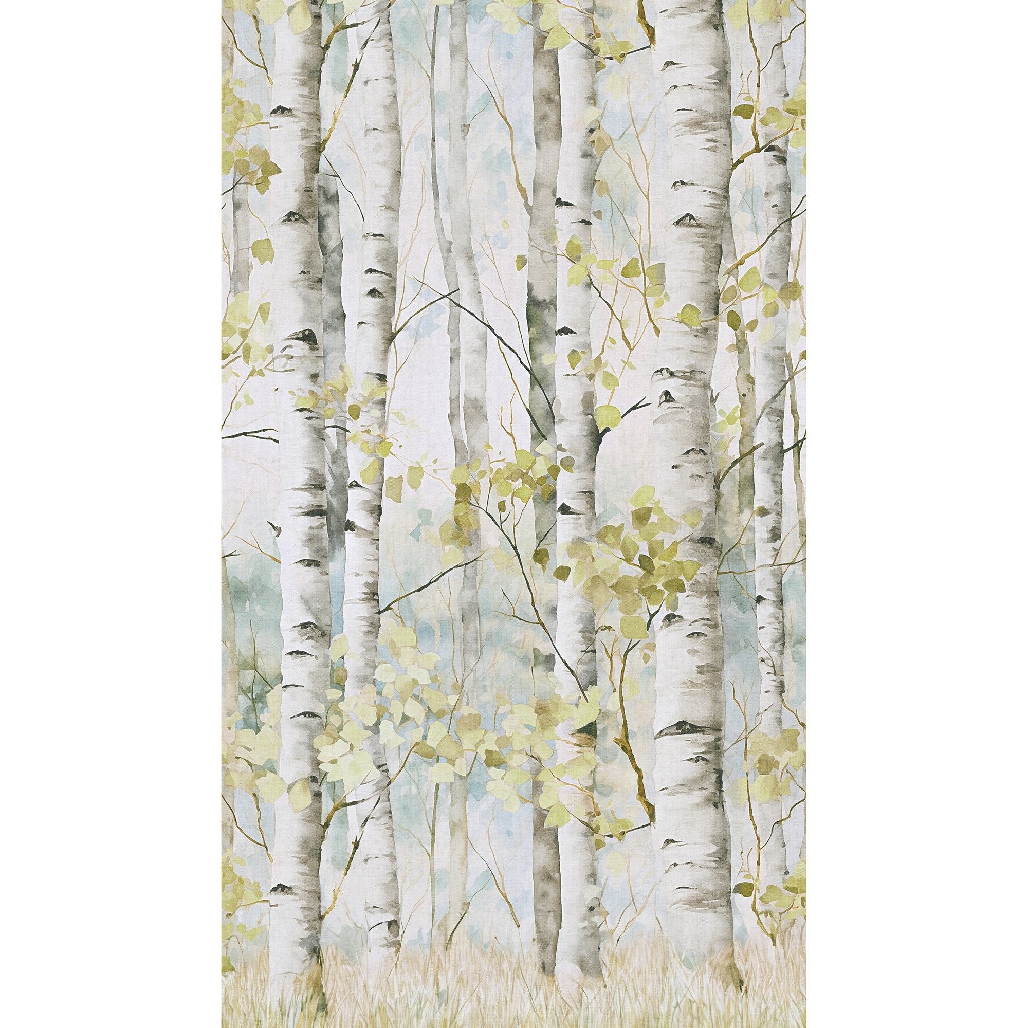 Galerie Wallcoverings Orom Ii Collection Wooded Trees 62.5 Inches Wide X 9.18 Feet High 3 Panel Wall Mural