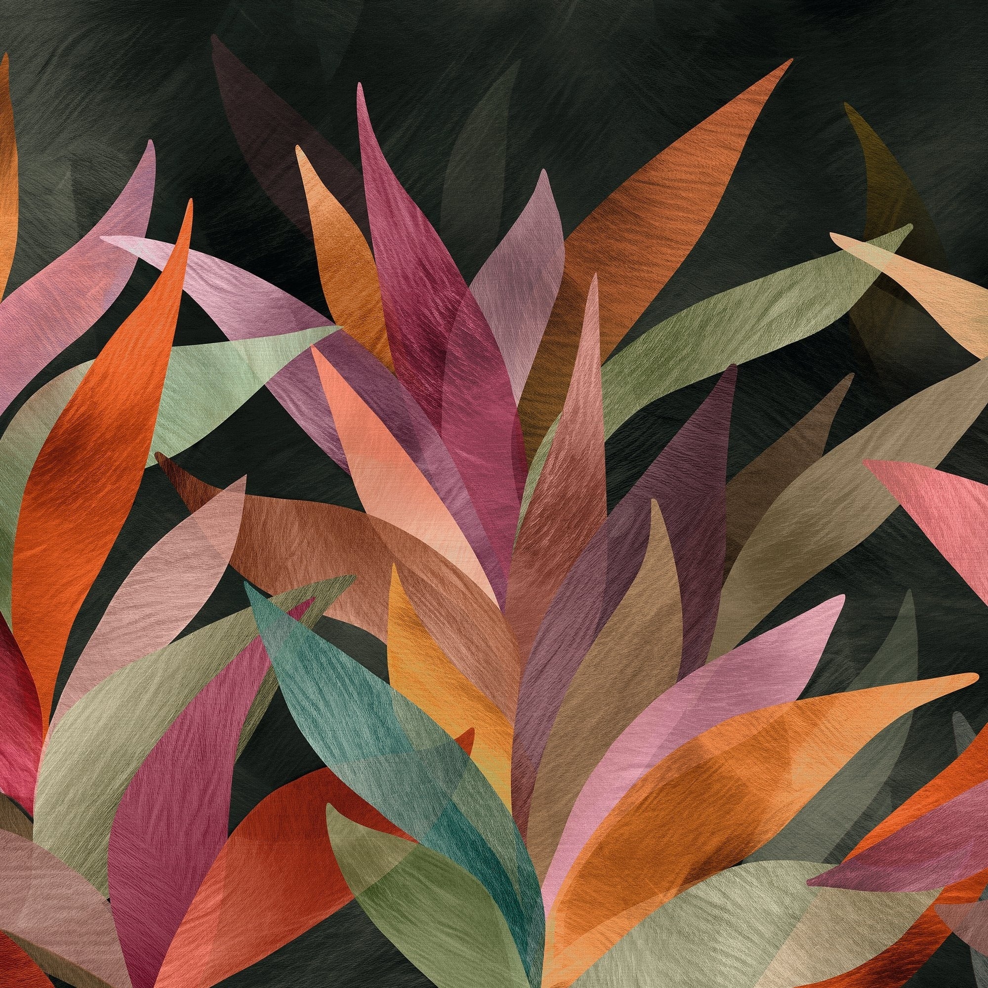 Galerie Wallcoverings Surfaces Collection Botanical Essence 118.1 Inches Wide X 9.3 Feet High 6 Panel Wall Mural