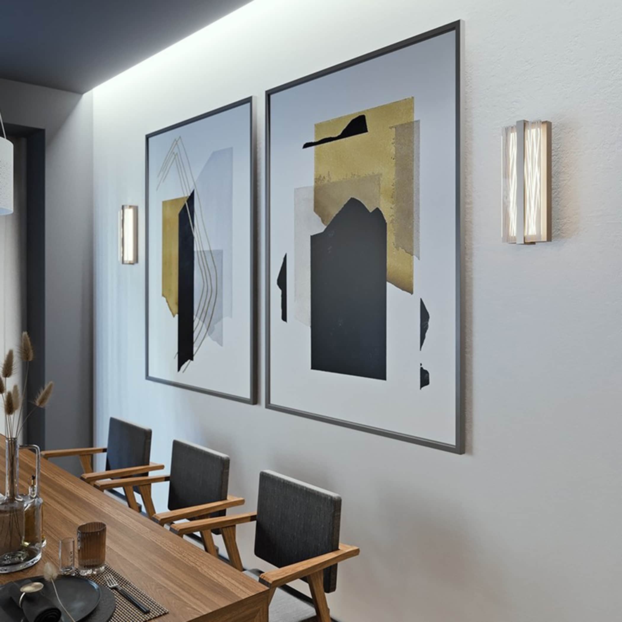 Gallery 14 Inch Satin Nickel Led Wall Sconce Clear Shade