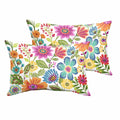 Galliford Multi Floral Indoor Outdoor 13 X 20 Inch Knife Edge Pillow Set