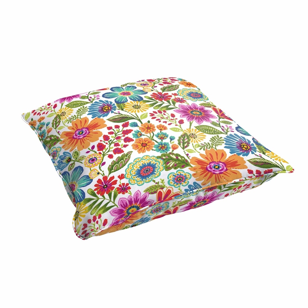 Galliford Multi Floral Indoor Outdoor 26 Inch Floor Corded Pillow