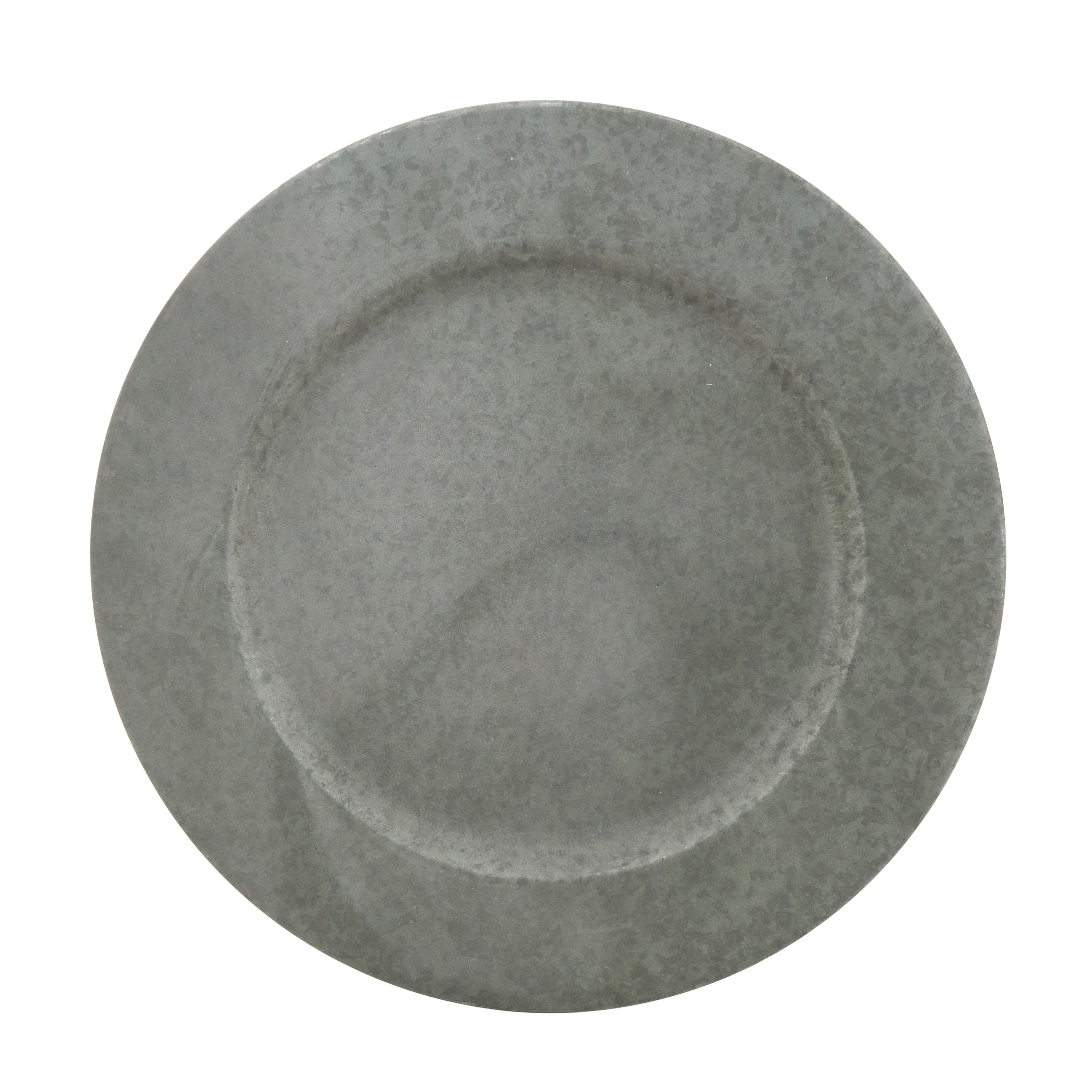 Galvanized Metal Charger Plate Set Of 4 Pcs